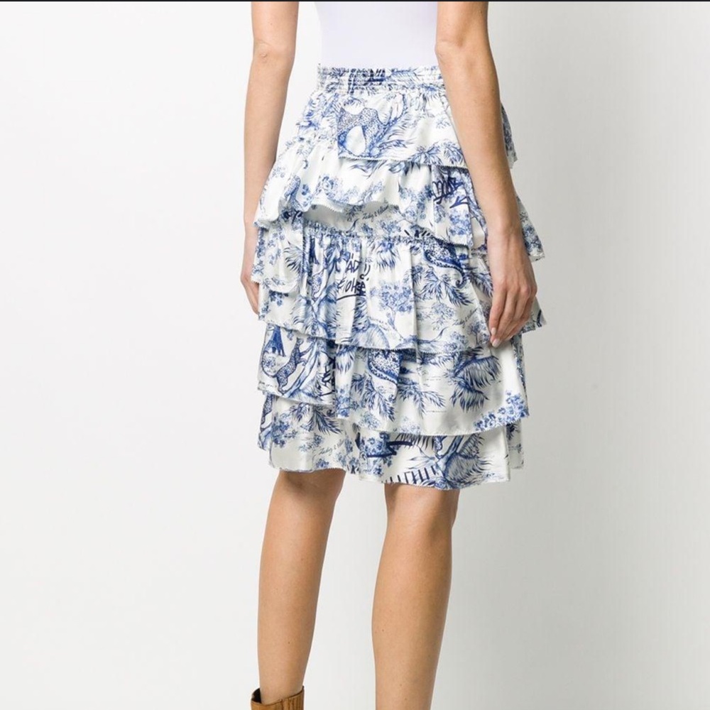 Zadig & Voltaire Printed Ruffled Skirt